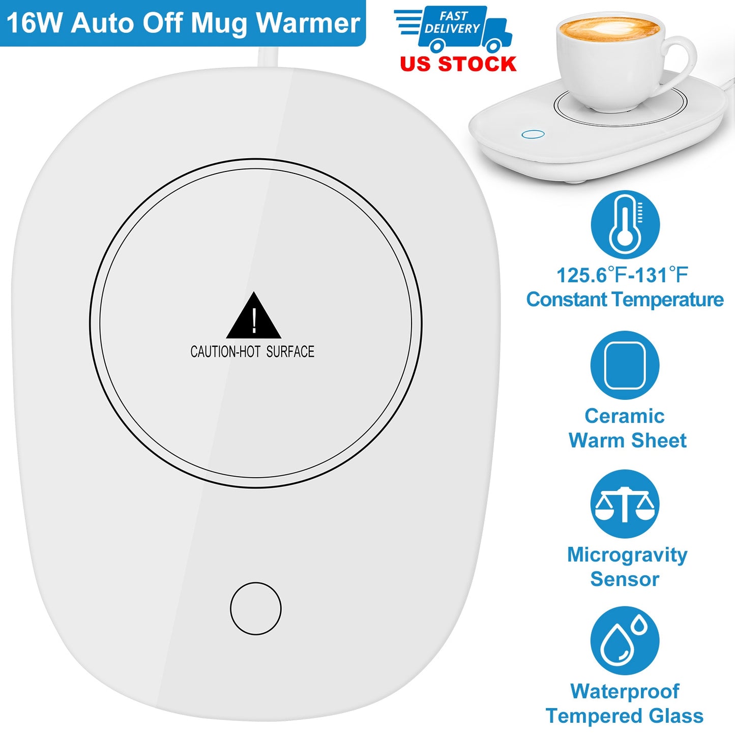 Coffee Mug Warmer Cup Warmer Auto Shut Off Coffee Tea Milk Electric Heater Pad Office Home Desk Coffee Mug Warmer Electric Beverage Warmer Mat 125.6 /