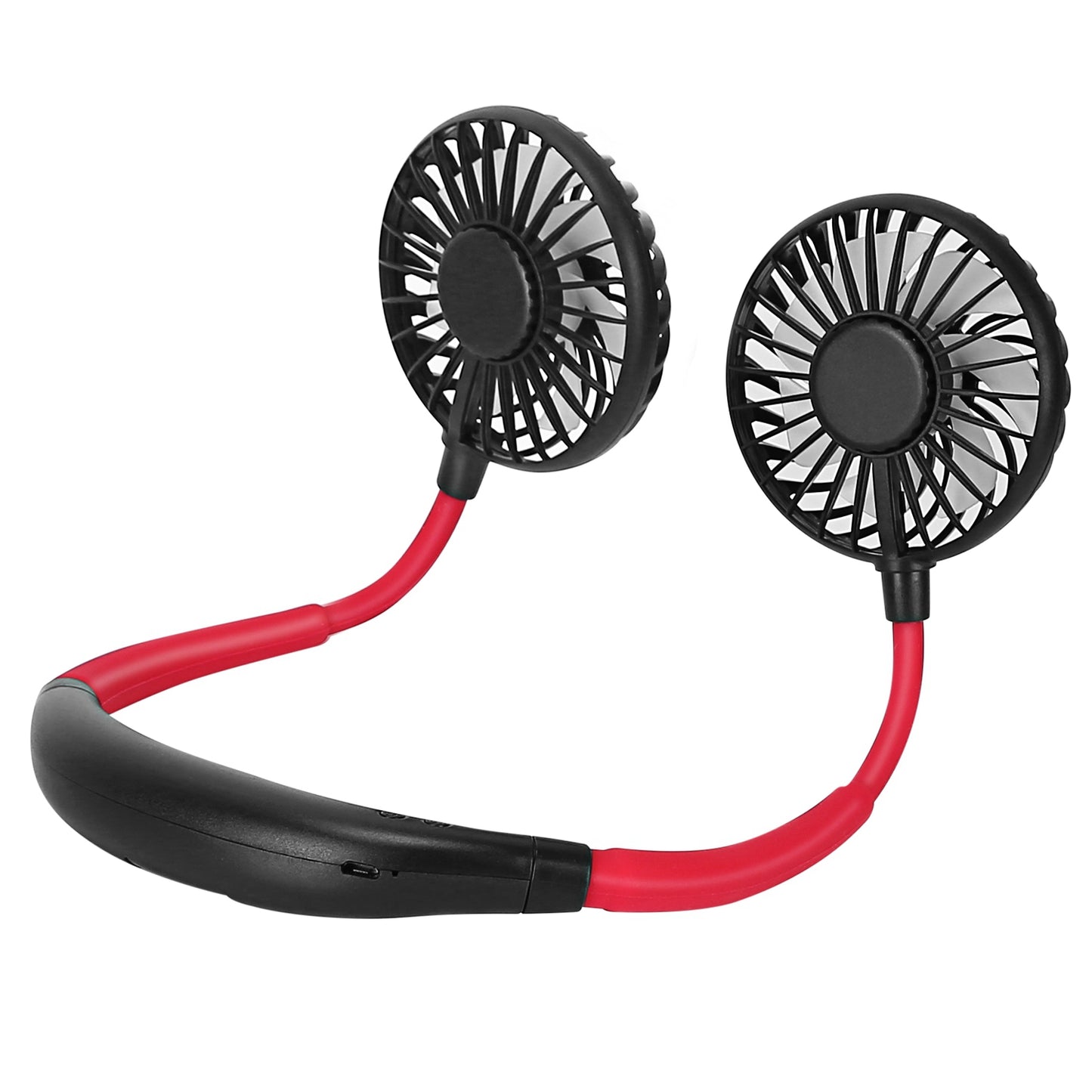 Neck Hanging Fan Hand Free Portable Aromatherapy USB Fans 360¡Rotatable Rechargeable Dual Cooling Fans w/Color Changing Led