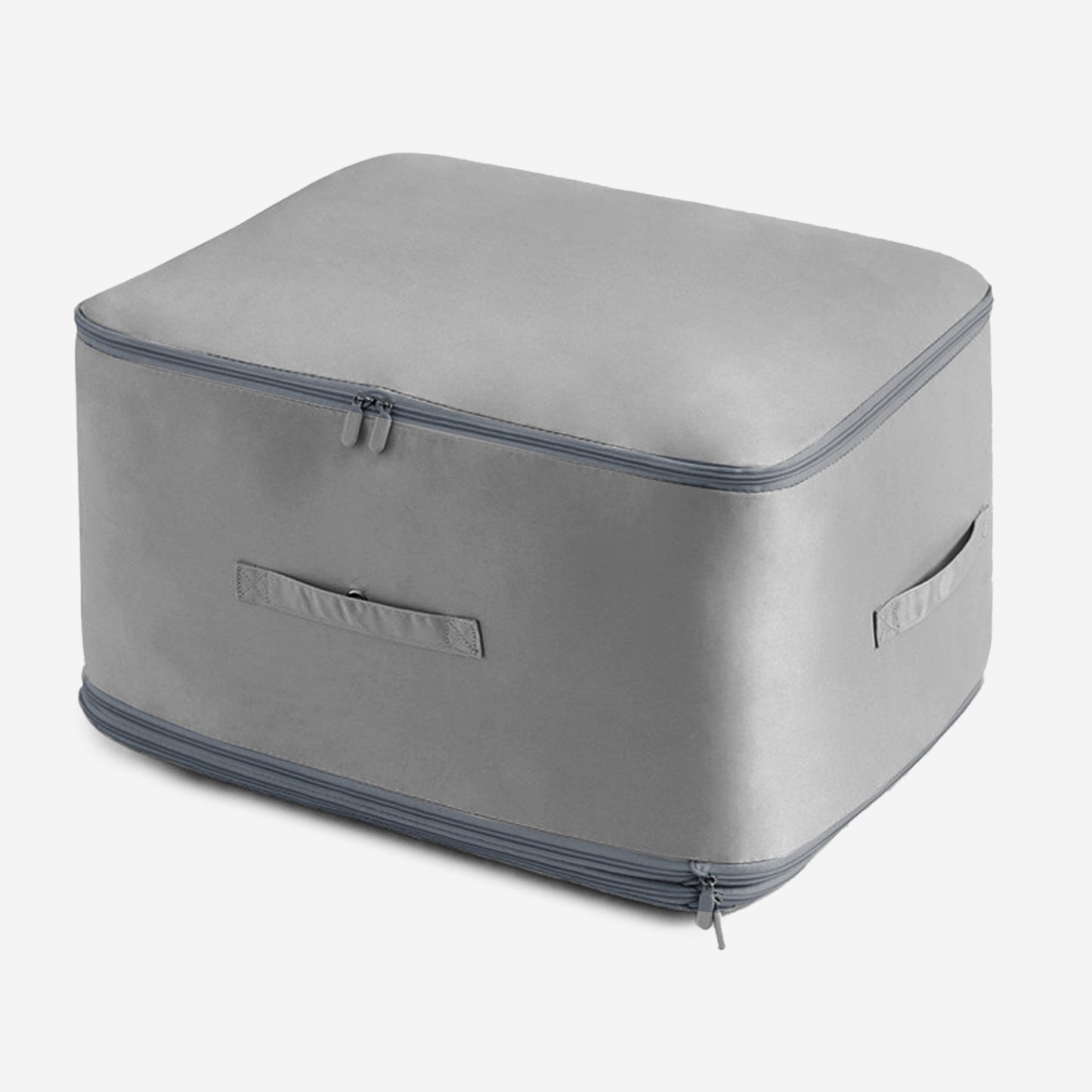 Large Foldable Storage Bag For Comforter Quilt Blanket Clothes Pillows Beddings Self Compression Organizer For Duvet Closet Storage Containers With Du