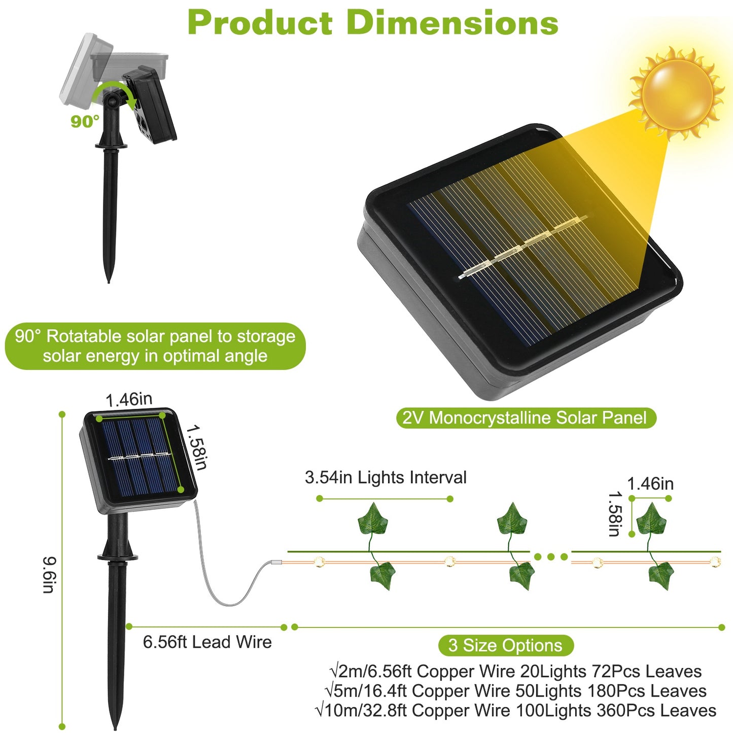 Artificial Ivy Solar Powered String Lights 72Pcs Leaves 20Pcs LED Beads Fake Leaf Fairy Lamps IP65 Waterproof DIY Decorative Night Light For Wedding K