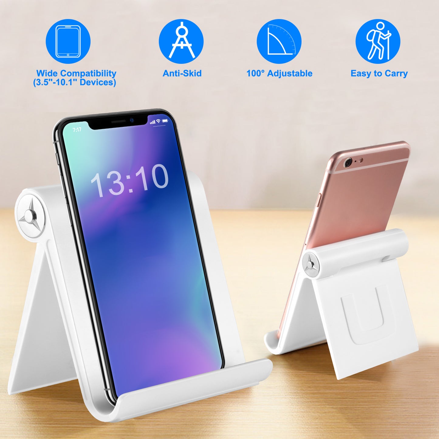 Desktop Phone Stand Tablet Holder 100¡ Adjustable Multi-Angle for Smartphone Pad E-Reader