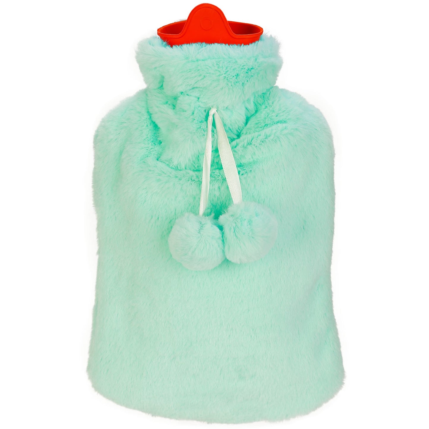 2L Hot Water Bottle w/ Plush Cover Classic Natural Rubber Hot Water Bag Feet WarmerÊFor Pain Relief Hot Compress Heat Therapy Warm Neck Shoulders