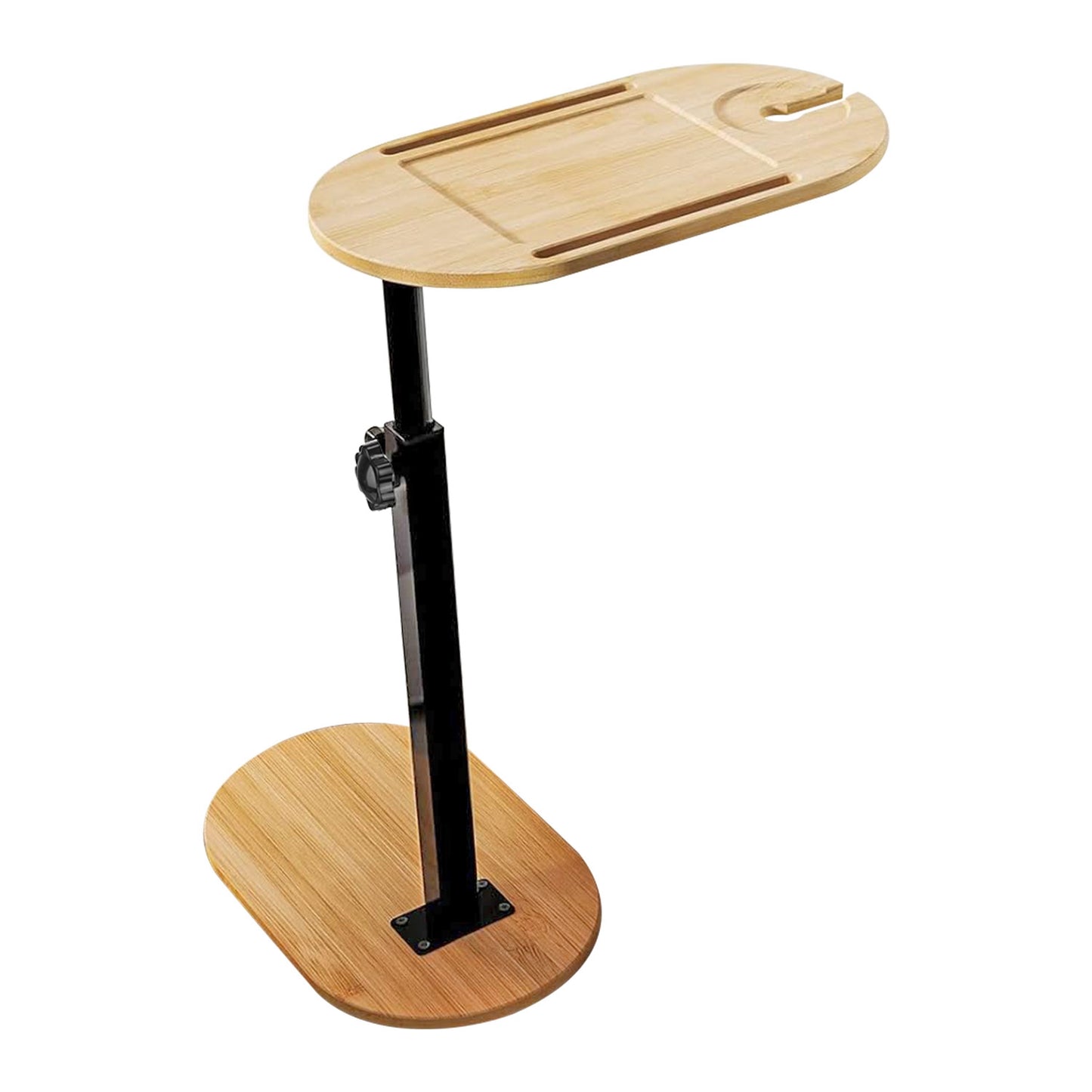 C-Shaped Bathtub Tray Table With Adjustable Height 360¡ Rotatable Desktop Freestanding Bath Caddy Against Wall Couch Bed Sofa Side Table