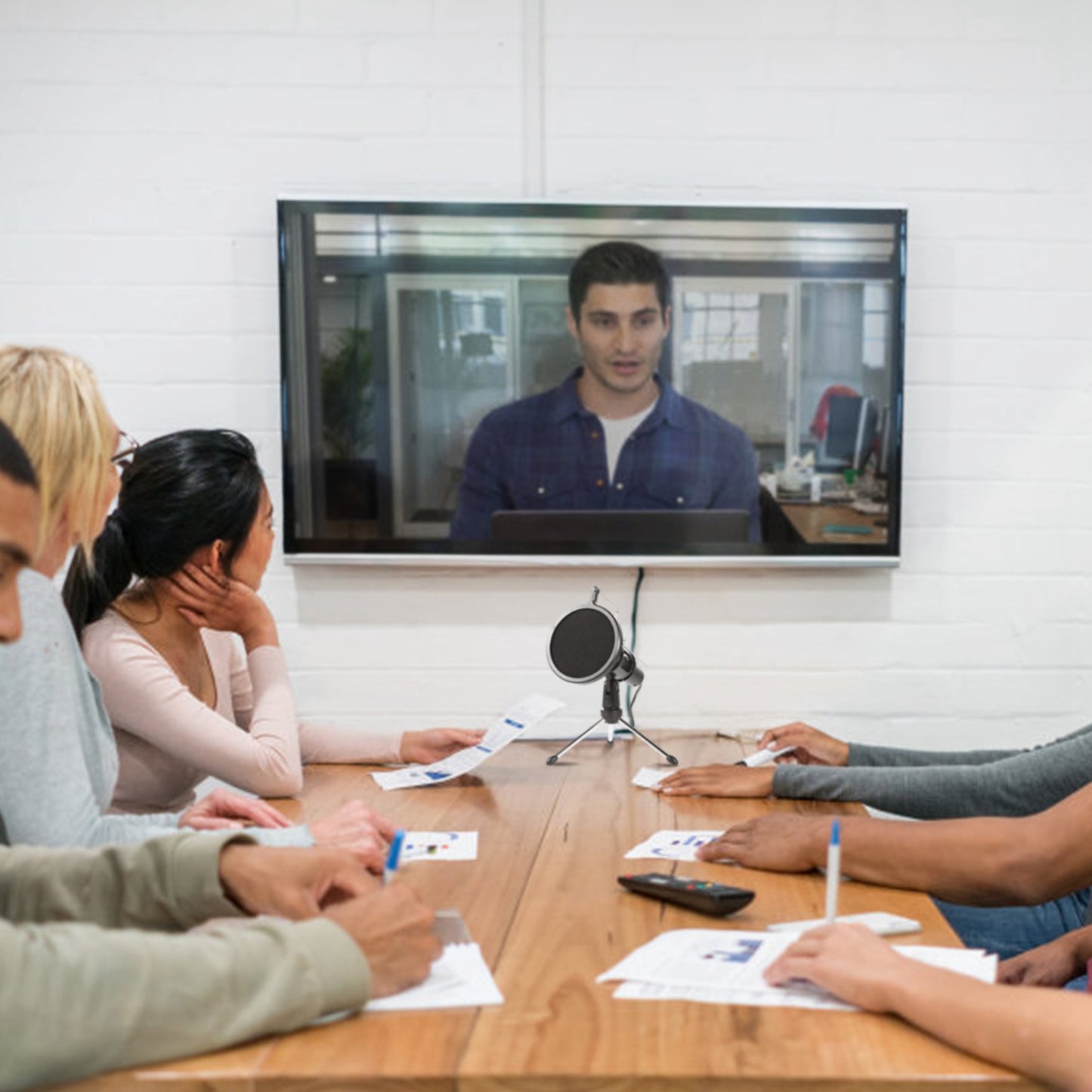 Professional Condenser Microphone Studio Recording Cardioid Microphone w/180¡ Tripods Pop Filter USB Plug for Podcasting Gaming Chatting