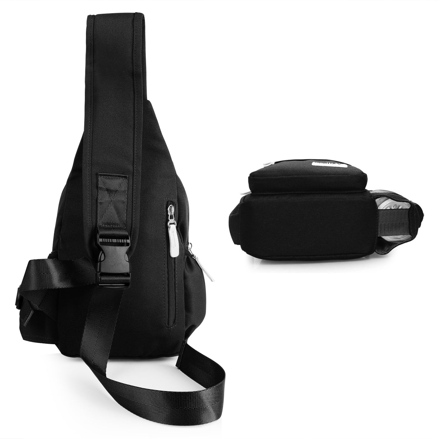 Unisex Sling Backpack Nylon Chest Shoulder Crossbody Bag Travel Sports Cycle Knapsack