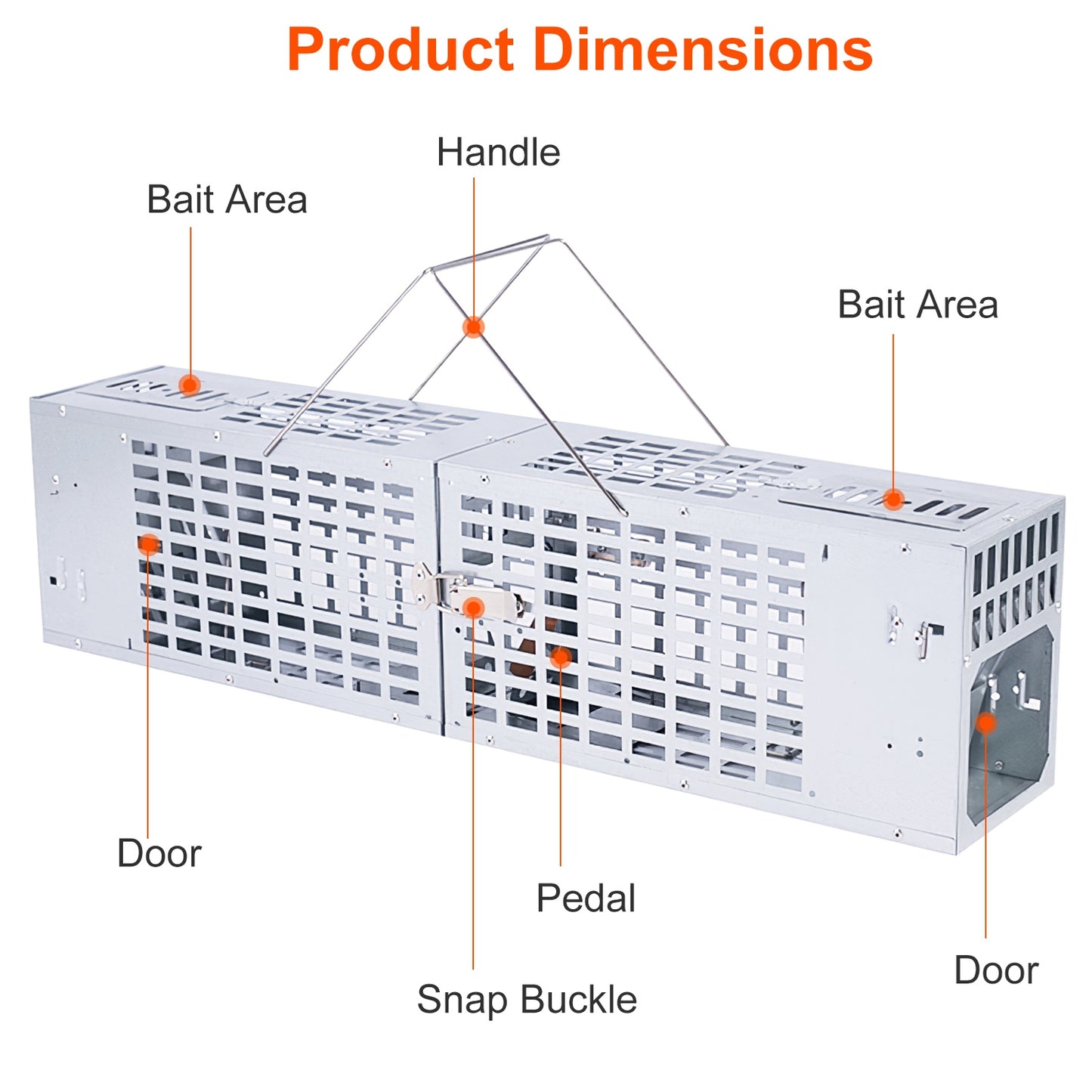 Double Door Humane Live Mouse Trap With One-Way Door Design Reusable Metal Rat Rodent Cage Continuous Capture Mouse Trap For Indoor Outdoor Use Catch