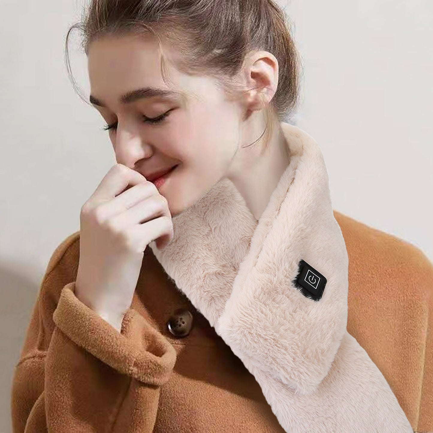 Electric Heated Scarf USB Heating Neck Wrap Unisex Winter Heated Neck Shawl Soft Warm Scarves w/ 3 Heating Modes