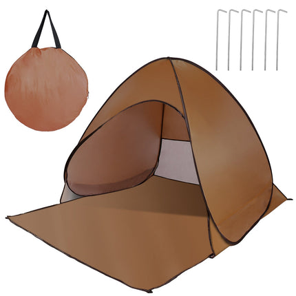 Pop Up Beach Tent Sun Shade Shelter Anti-UV Automatic Waterproof Tent Canopy for 2/3 Man w/ Net Window Storage Bag for Outdoor Beach Camping Fishing P