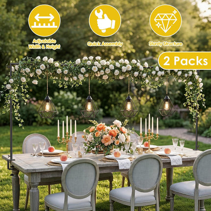 Adjustable Table Arch Stand for Balloon & Floral Decorations