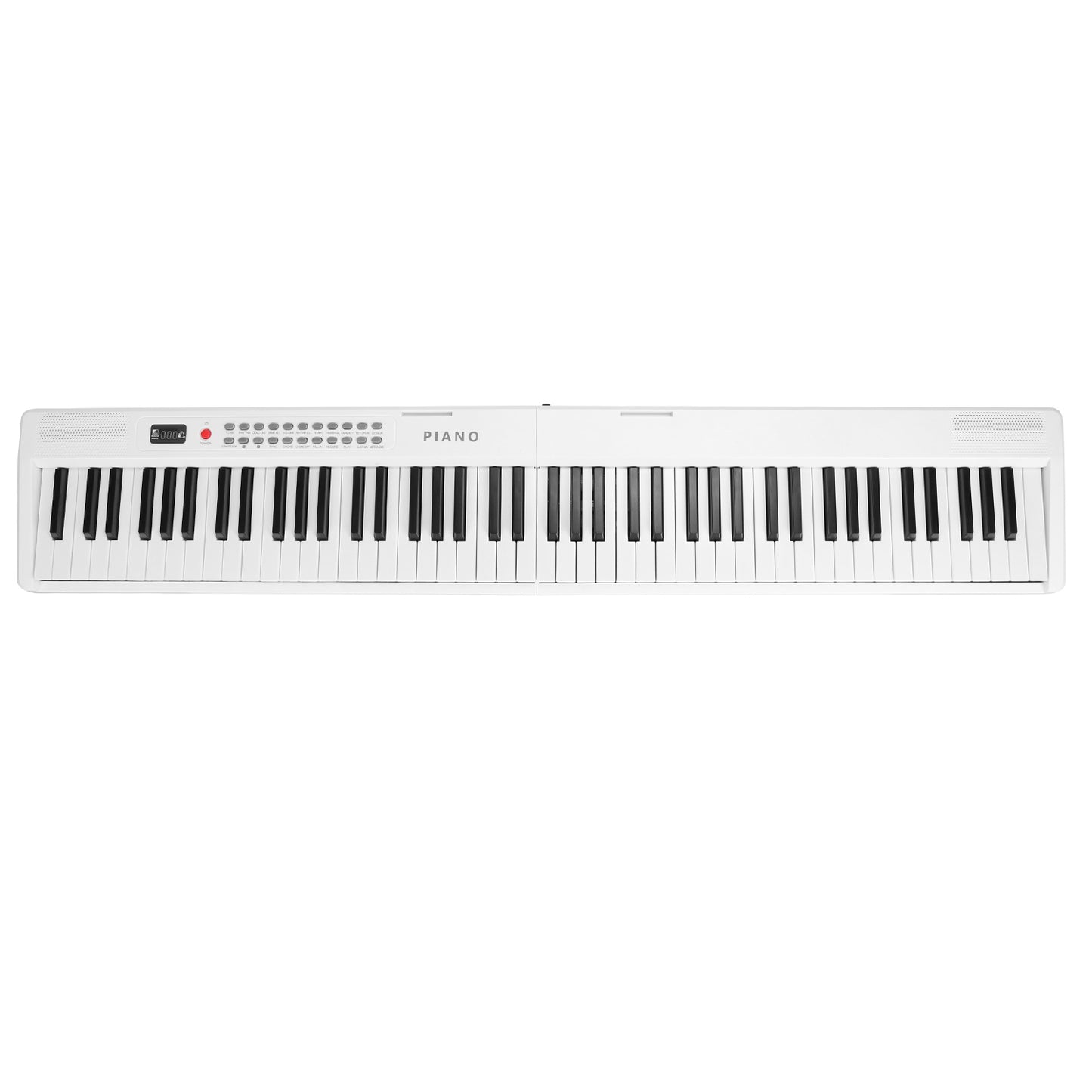 Folding Piano Keyboard 88 Keys Foldable Full Size Semi Weighted Piano Digital ElectronicÊPiano with LCD Screen Carry Bag Mic Sheet Music Stand Sticker