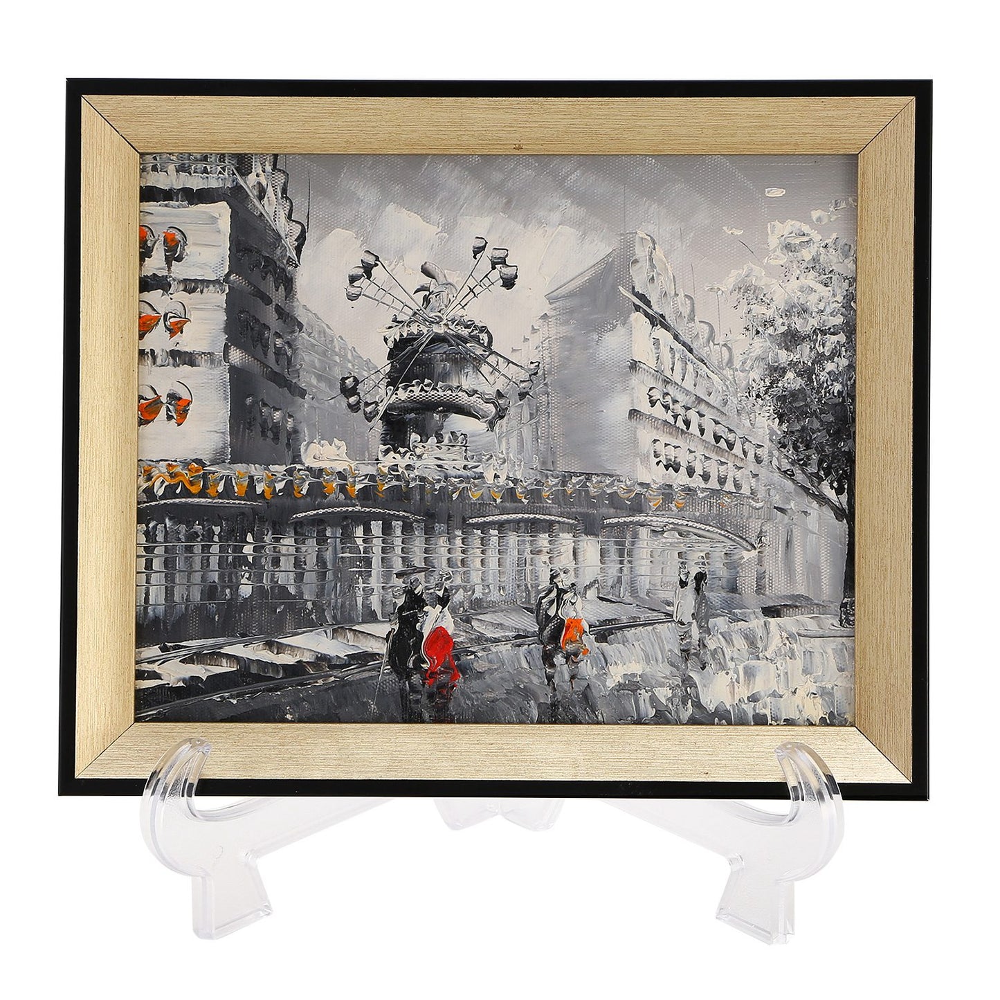 6Pcs Plastic Easels Plate Display Stand Picture Frame Holder for Photo Dish Art Pieces Certificates Placecard Home Office Birthday Decoration