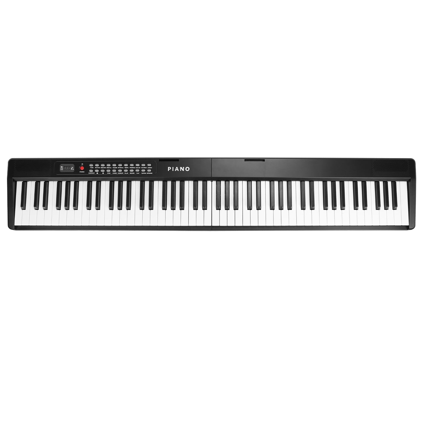 Folding Piano Keyboard 88 Keys Rechargeable Full Size Semi Weighted Piano Digital ElectronicÊPiano with LCD Screen Carry Bag Mic Sheet Music Stand Sti