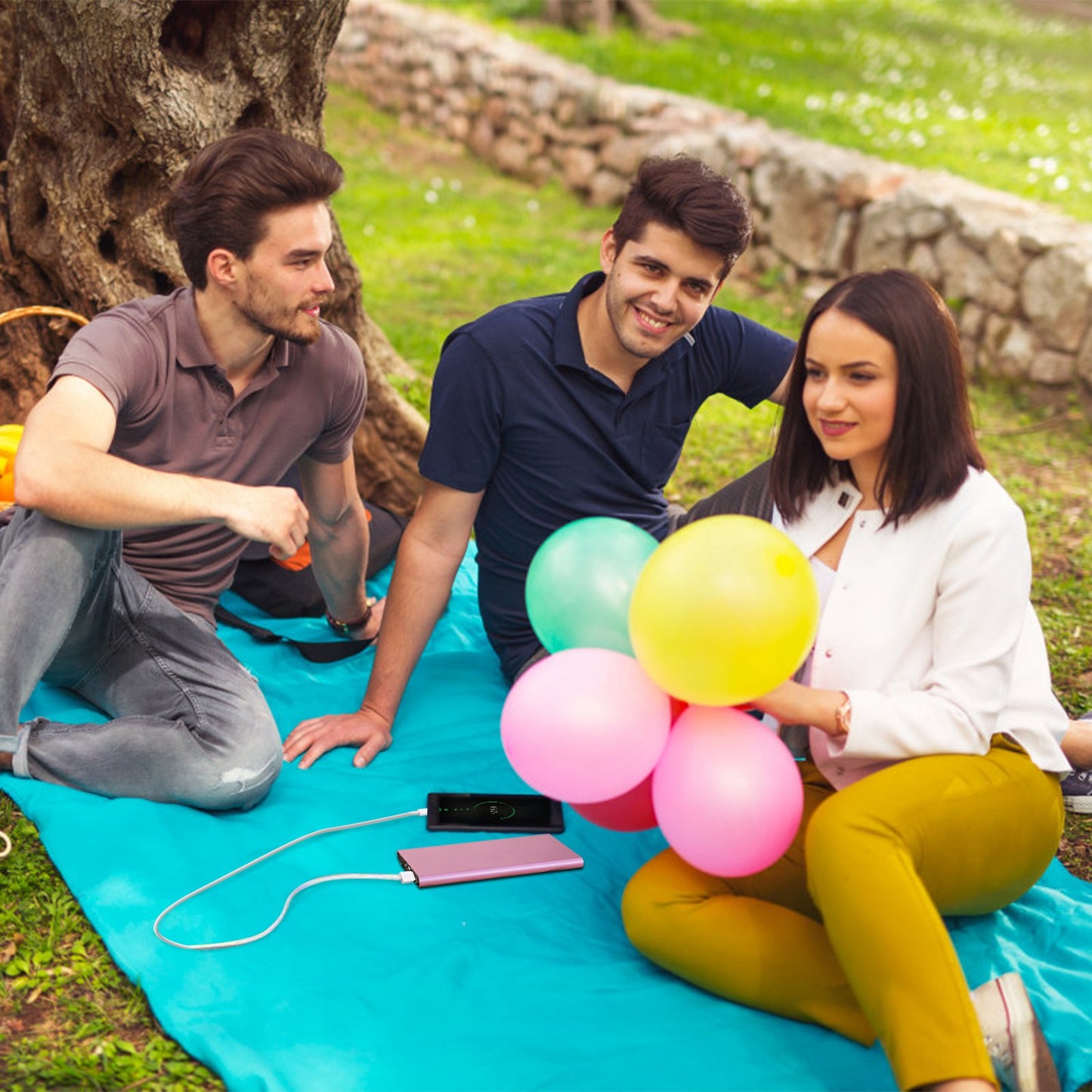 20000mAh Power Bank Ultra-thin External Battery Pack Phone Charger Dual USB Ports