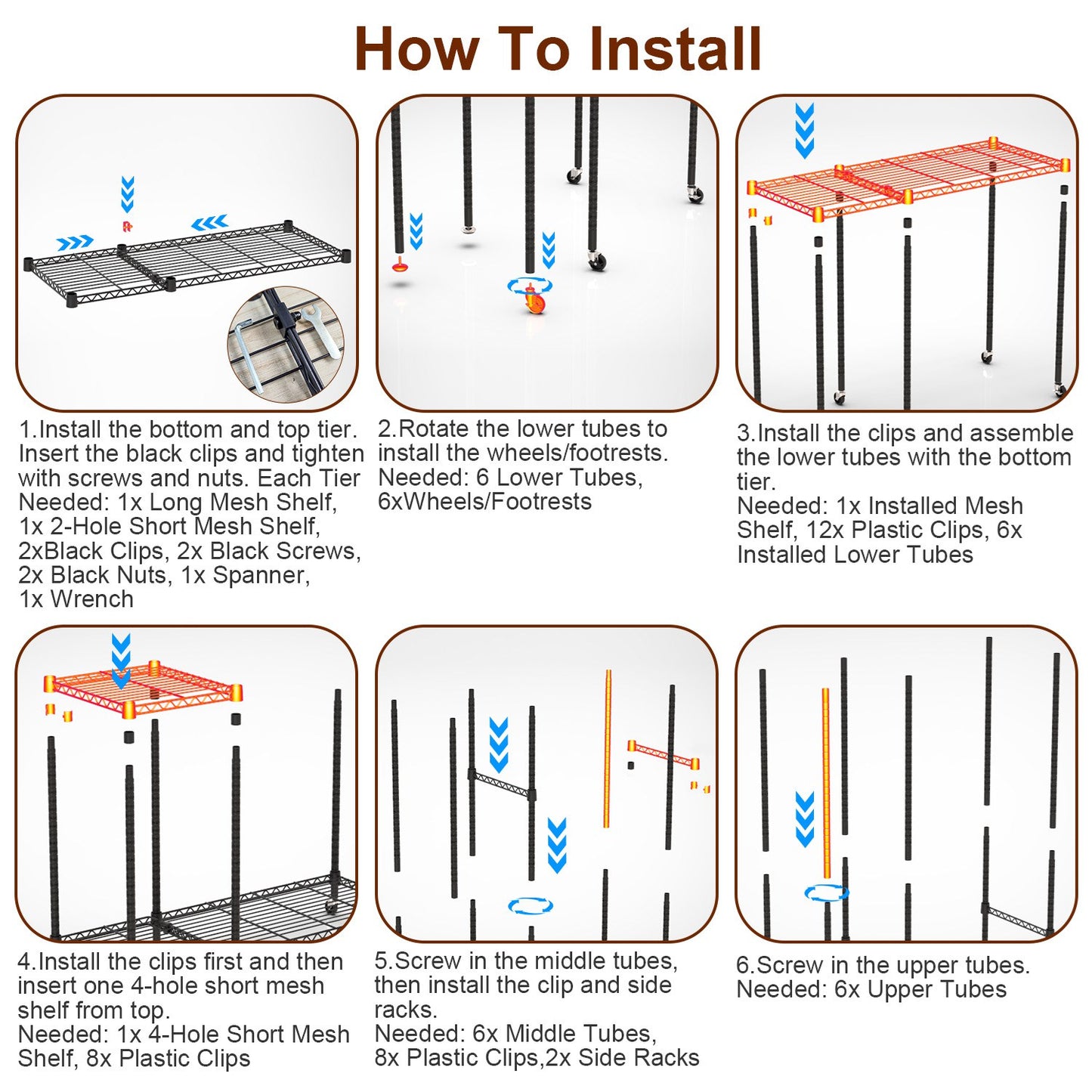 4-Tier Heavy-Duty Clothing Rack – Wheeled Steel Wardrobe Organizer