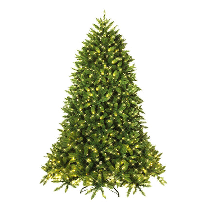 7.5 Feet Artificial Fir Christmas Tree with LED Lights and 1968 Branch Tips