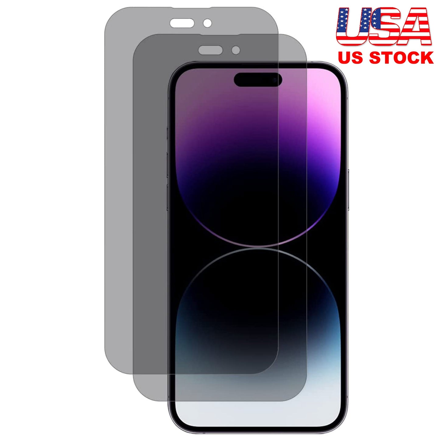 2Pcs Privacy Screen Protectors Tempered Glass Screen Film Full Coverage Screen Protector Fit for iPhone 14/14Plus/14Pro/14Pro Max/13/13Pro/13Max/12/12