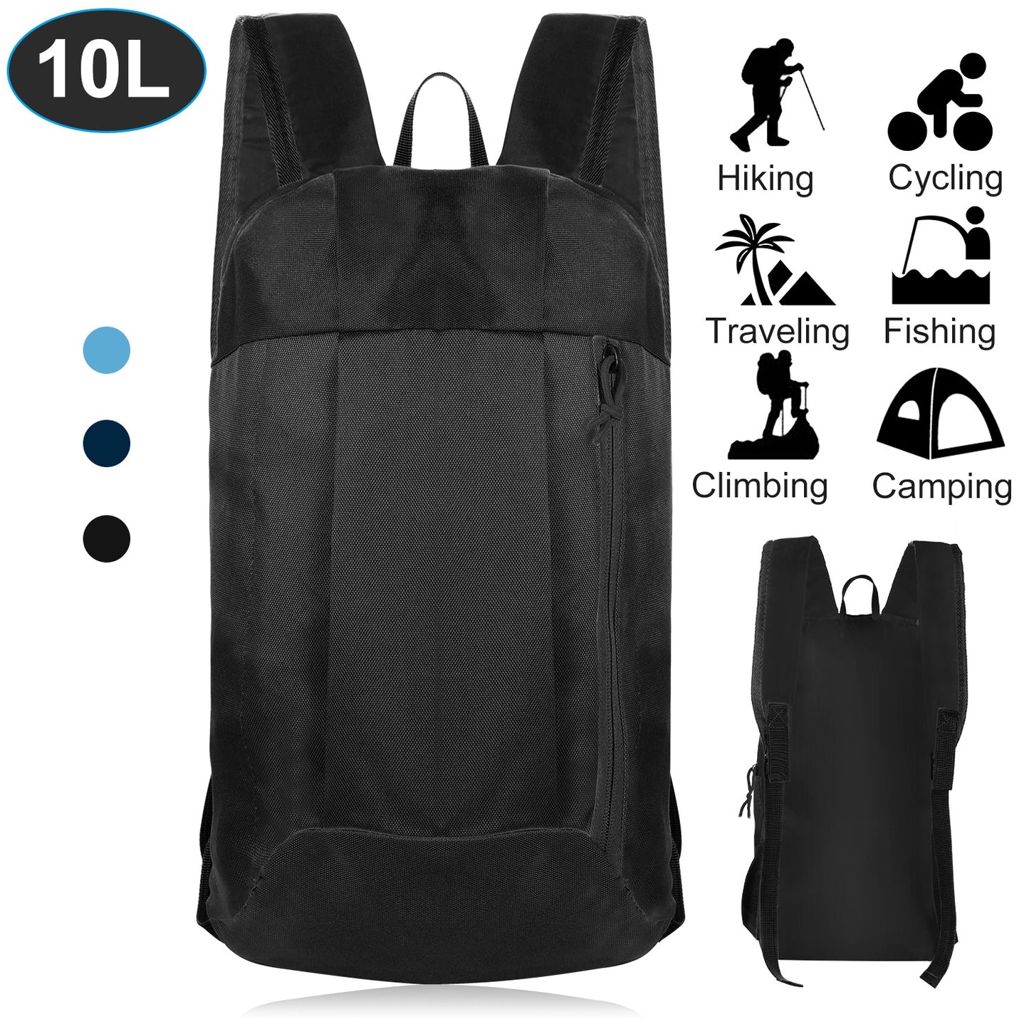 10L Outdoor Sport Backpack Waterproof Daypack Travel Knapsack Schoolbag for Sports Traveling Climbing Cycling Hiking