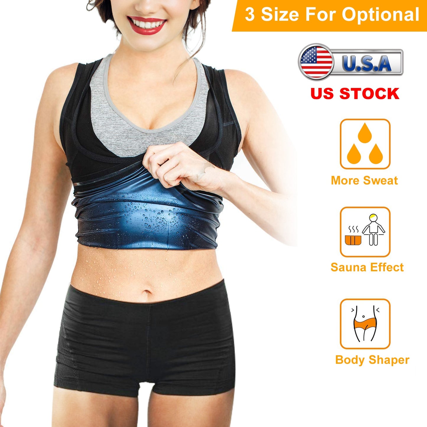 Women Sweat Vest Waist Trainer Shaper Heat Trapping Pullover Sweat Gym Vest Slimmer Sauna suits Sweat Body Shaper Vest