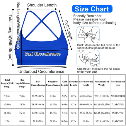 Women Cross Back Sport Bras Padded Strappy Crop Open Back Low Impact Bras Sexy Fitness Tank Tops with Removable Pads Thin Straps for Gym Yoga Workout