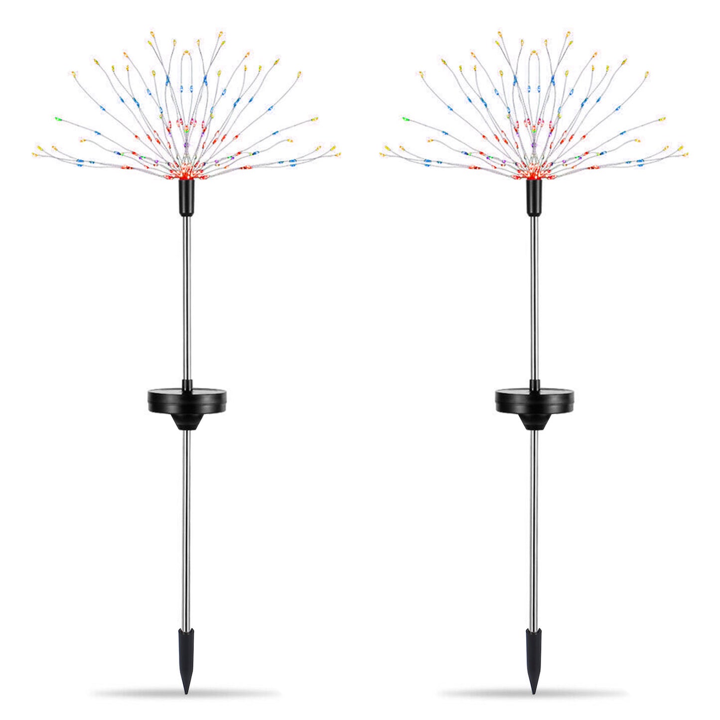 2Pcs Solar Powered Starburst Lights 240 LEDs Firework Lamp Garden Path Decor Lights