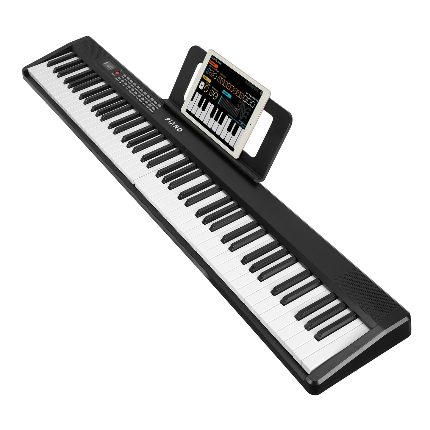 Folding Piano Keyboard 88 Keys Rechargeable Full Size Semi Weighted Piano Digital ElectronicÊPiano with LCD Screen Carry Bag Mic Sheet Music Stand Sti
