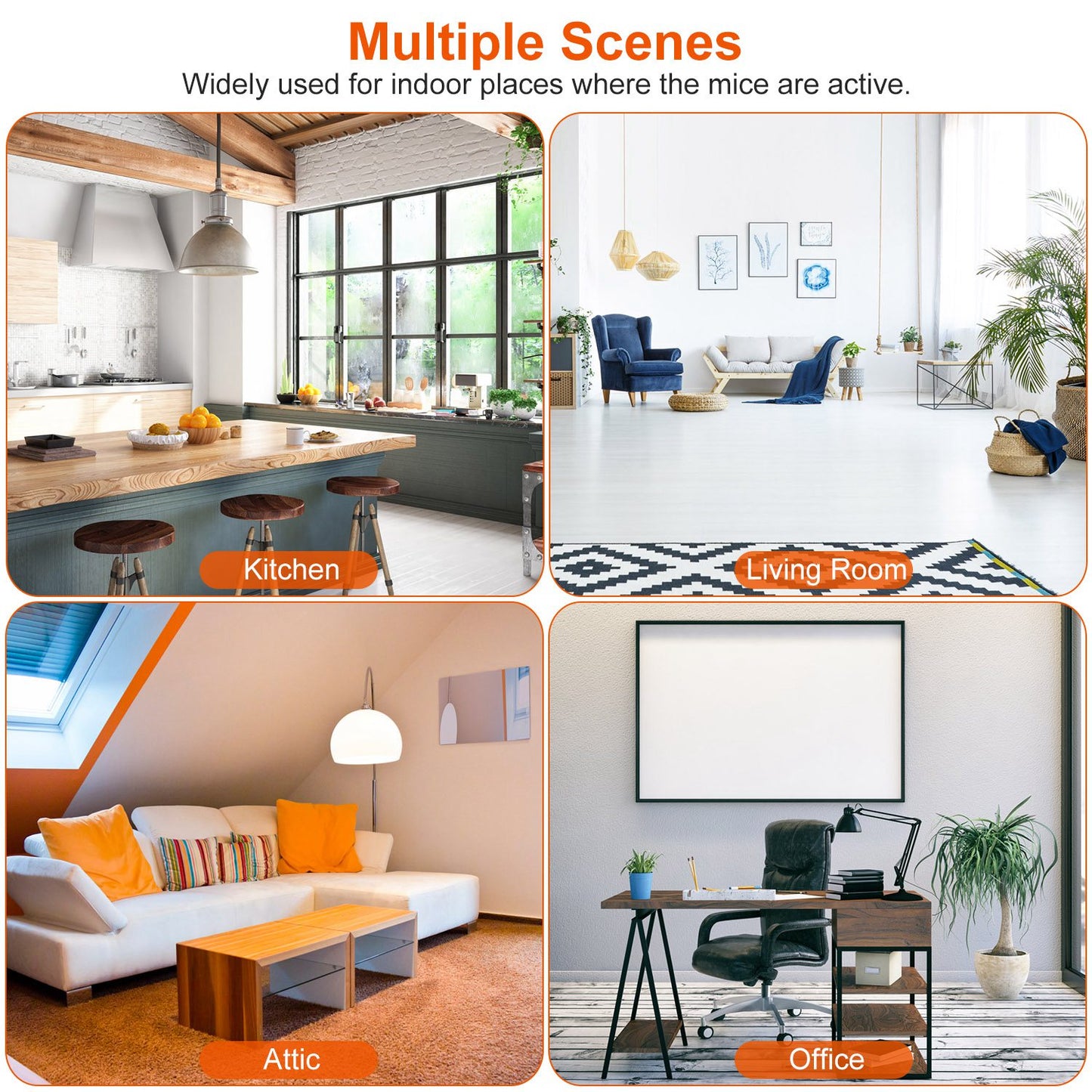 Electric Rat Trap Reusable Mice Trap Rodent Zapper Indoor Pest Control Rechargeable Shock Mice Killer with 1800V High Voltage for Home