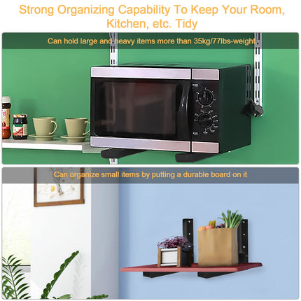Microwave Wall Mount Bracket - Adjustable Heavy Duty Steel