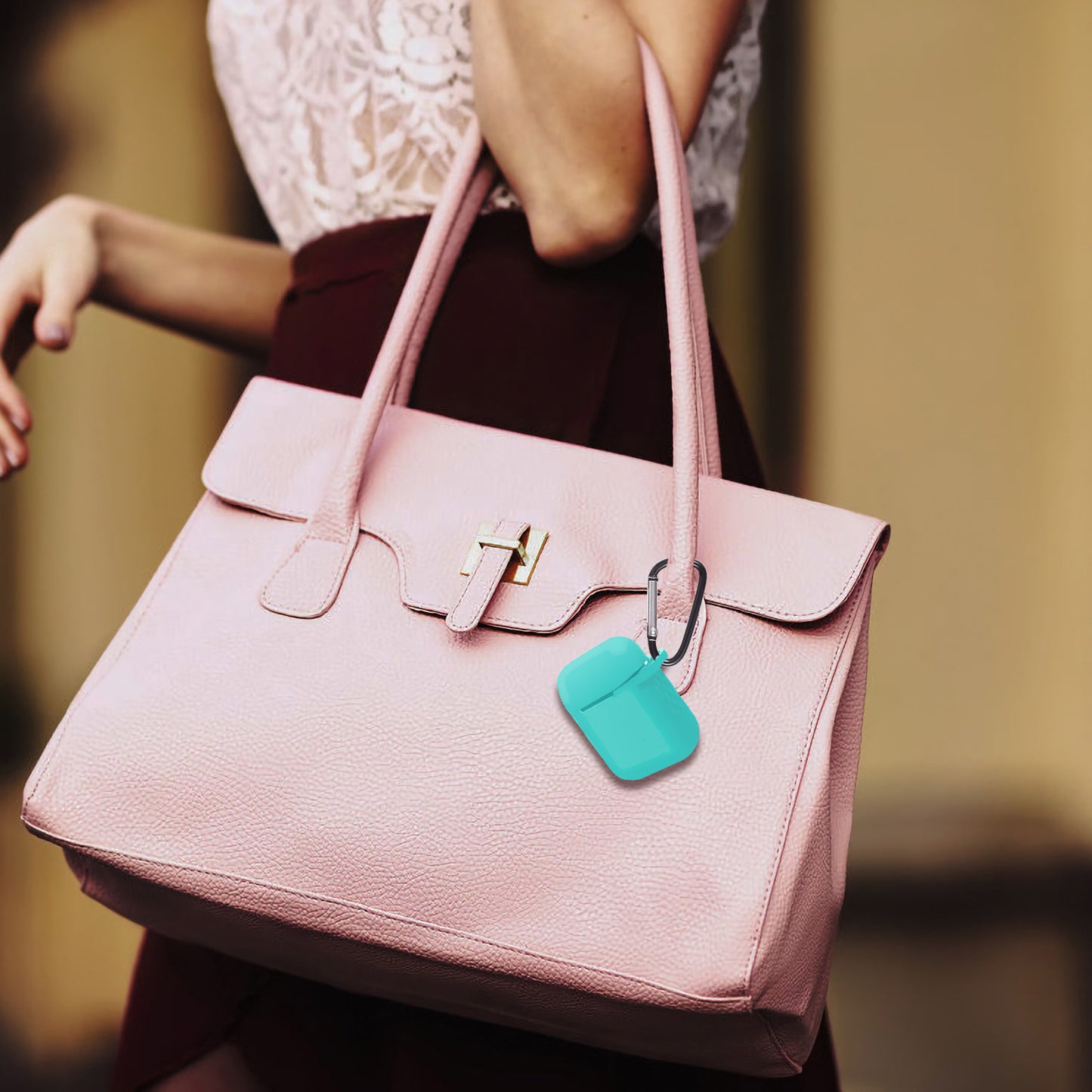 Silicone Case for Apple AirPod 1 2 AirPods Protective Cover Skin w/Strap Ear Hooks Watch Band Holder