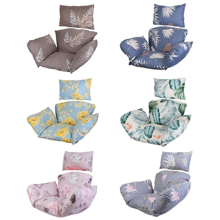 Egg Chair Cushion with Headrest - Thick Padded Swing Seat