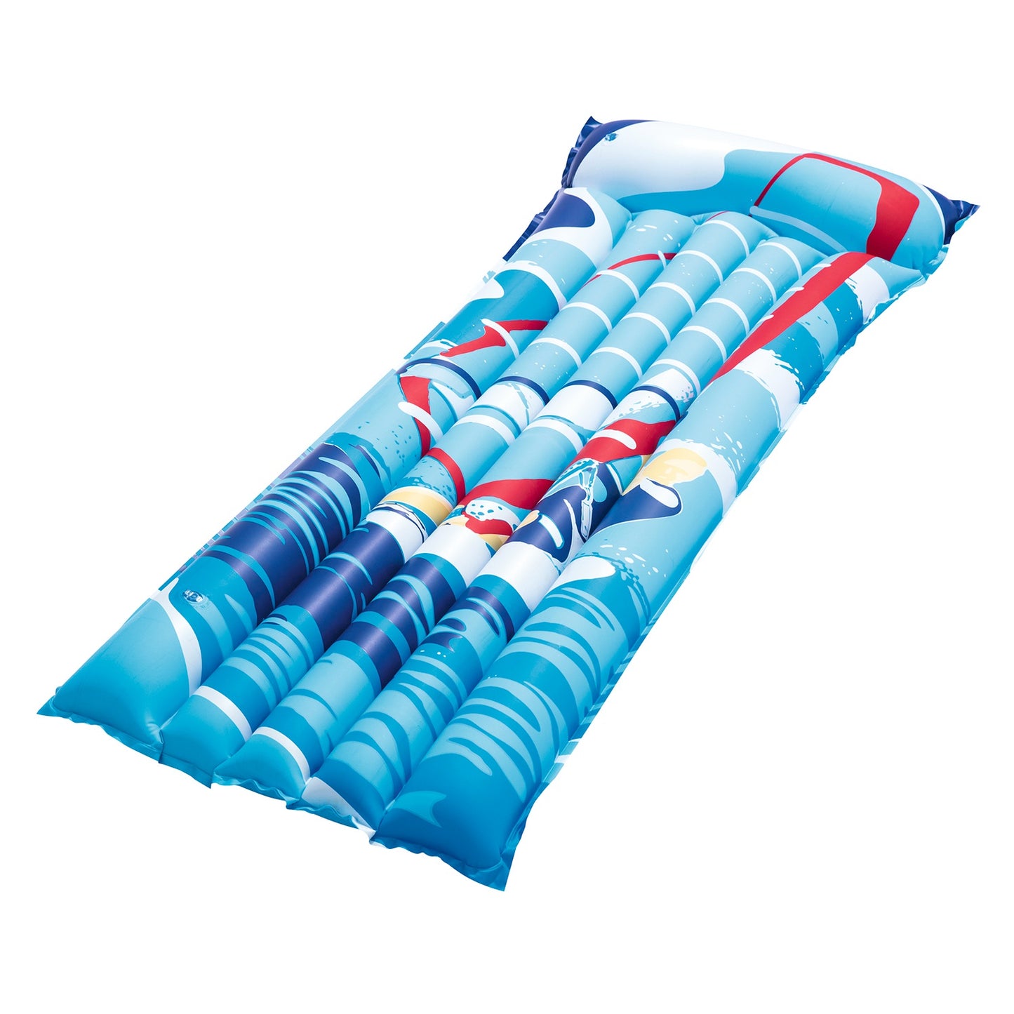 72" Inflatable Pool Float Raft Float Lounge Swimming Pool Mat with Pillow Air Mat Mattress for Adults & Kids