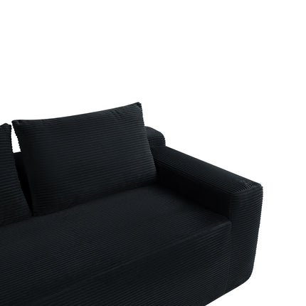 Cloud L-Shaped Corduroy Sectional Sofa with Chaise Lounge