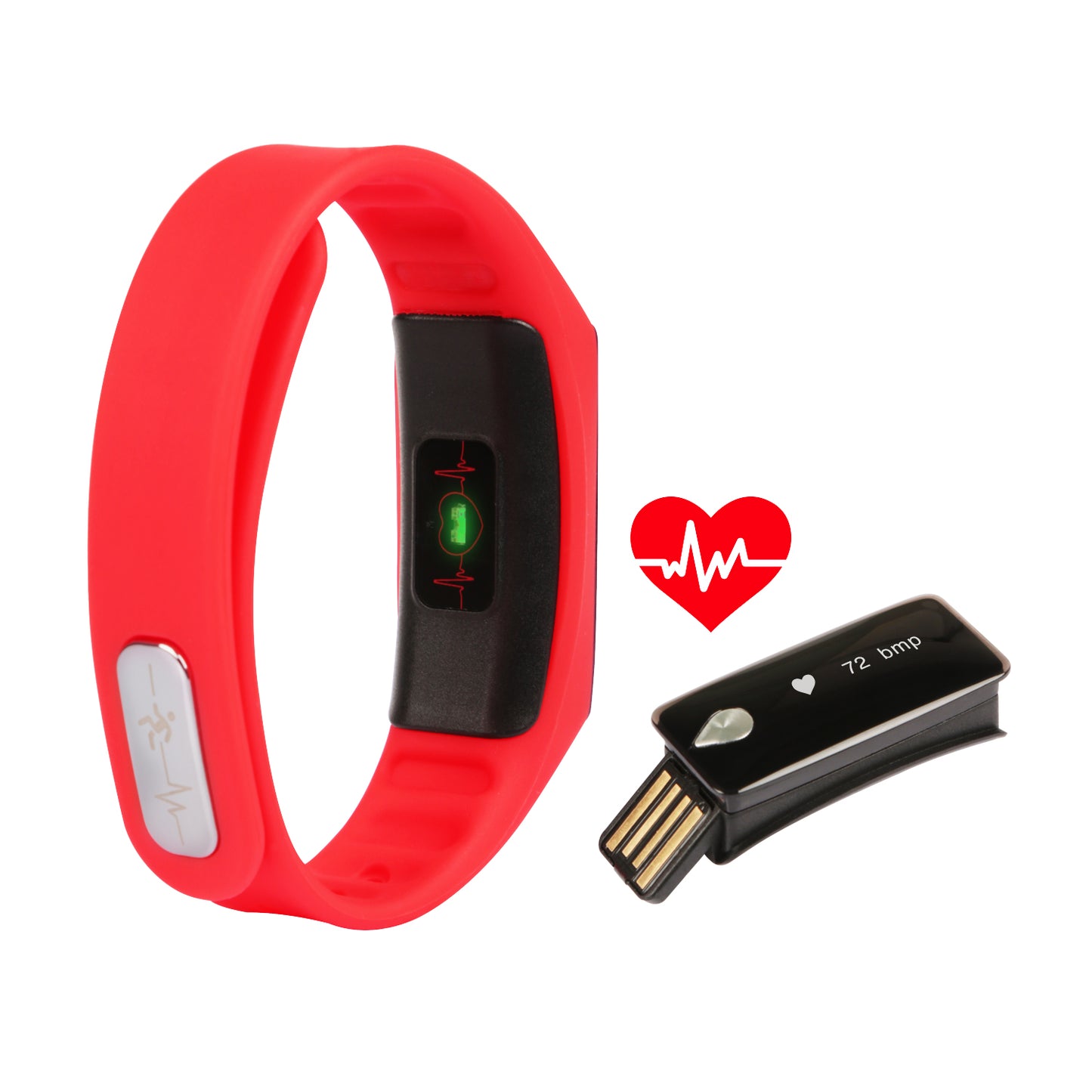 Fitness Tracker Activity Tracker Watch with Heart Rate Monitor IP67 Waterproof Smart Band Step Counter Calorie Counter Call & SMS Pedometer