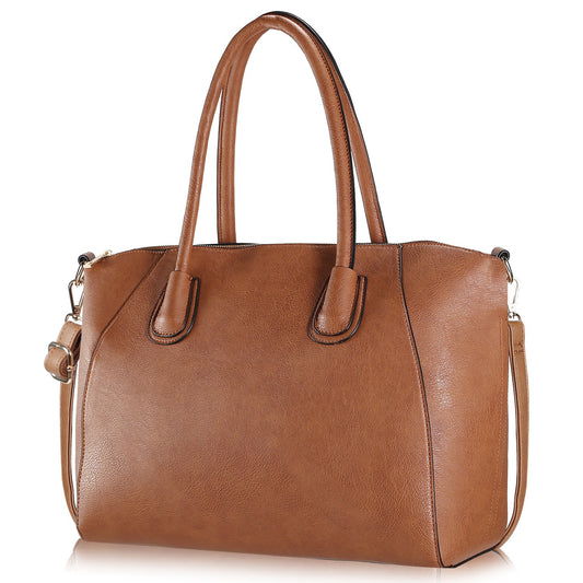 WomenÕs Soft Leather Handbag Tote Bags Large Shoulder Crossbody Bag 7 Cells Zipper Purse Handle Bag Phone Book Cosmetic Case for Office Lady Student