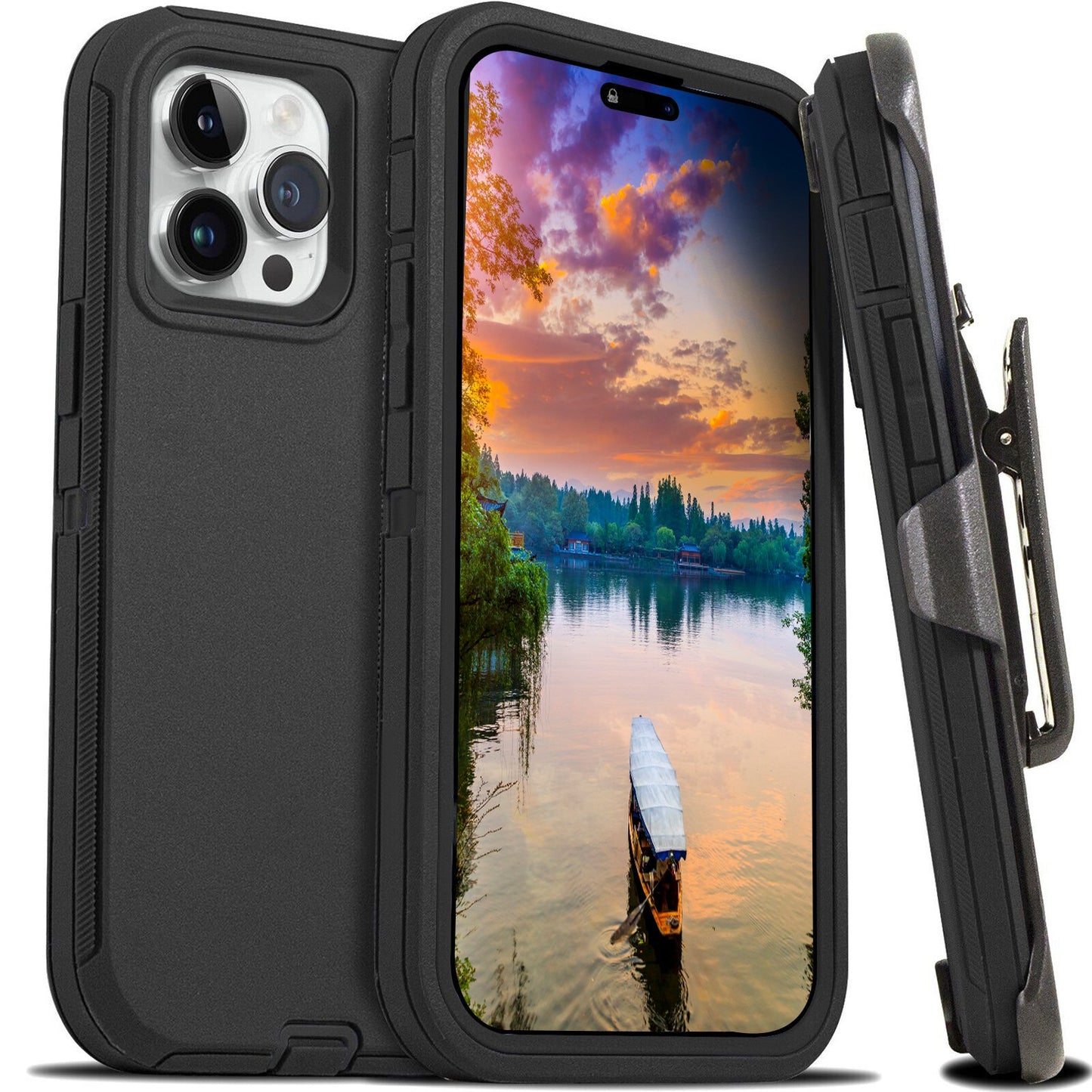 ShockproofÊPhone Case Anti-Shock All-Round Protection Phone Case Cover with Belt Clip Fit for iPhone 14/14Plus/14Pro/14Pro Max/13/13Pro/13Pro Max/12/1