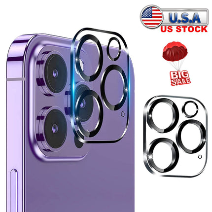 2Packs Ultra HD Camera Lens Protectors 9H Hardness Tempered Glass Camera Lens Protectors Fit for iPhone 14/14Plus/14Pro/14Pro Max/13/13Pro/13Max/12/12