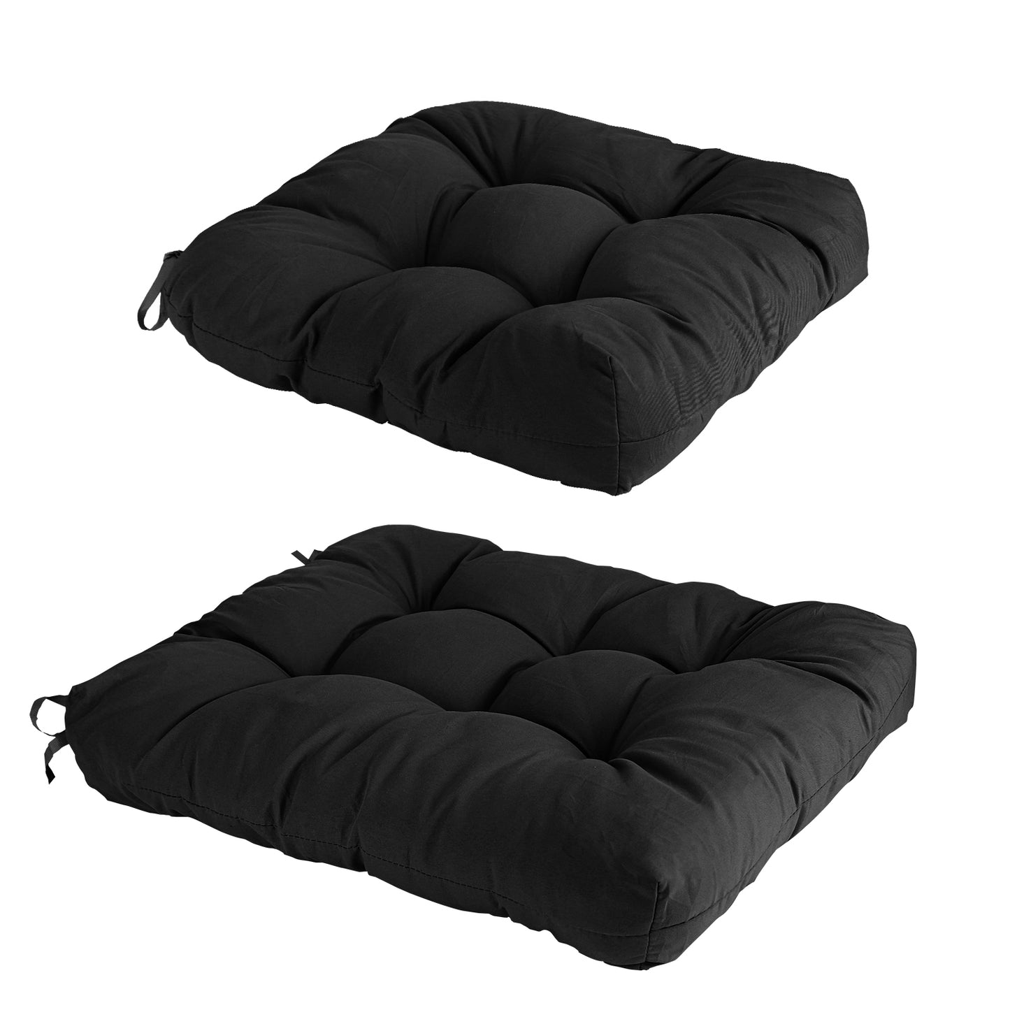 Rocking Chair Cushion 2 Pieces Back Seat Sets with Non-Slip Ties Polyester Fiber Filling Comfortable for Indoor Home Office Car