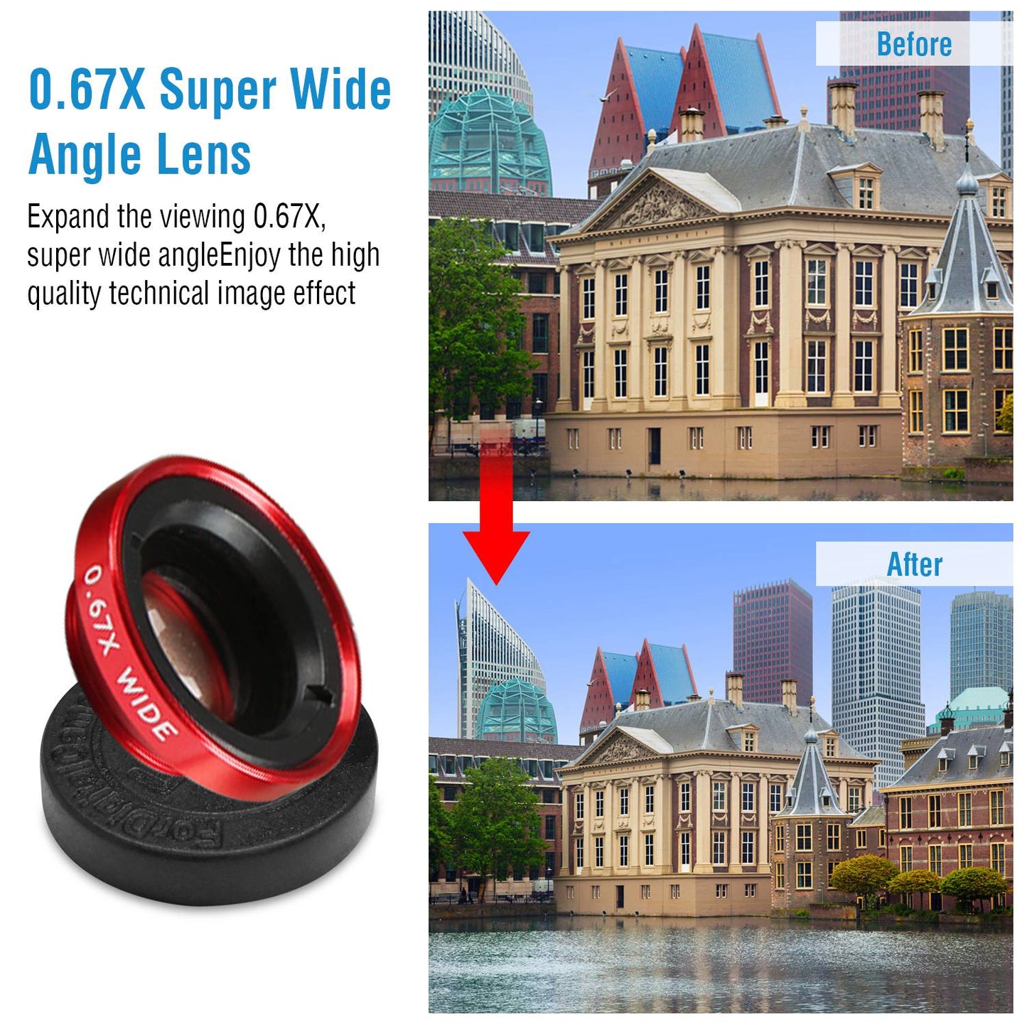 Phone Camera Lens Kit Magnetic 180¡Fisheye Lens 0.67xWide Angle 10X Macro Lens for iPhone X /8/7/6s Samsung Galaxy S10/S9