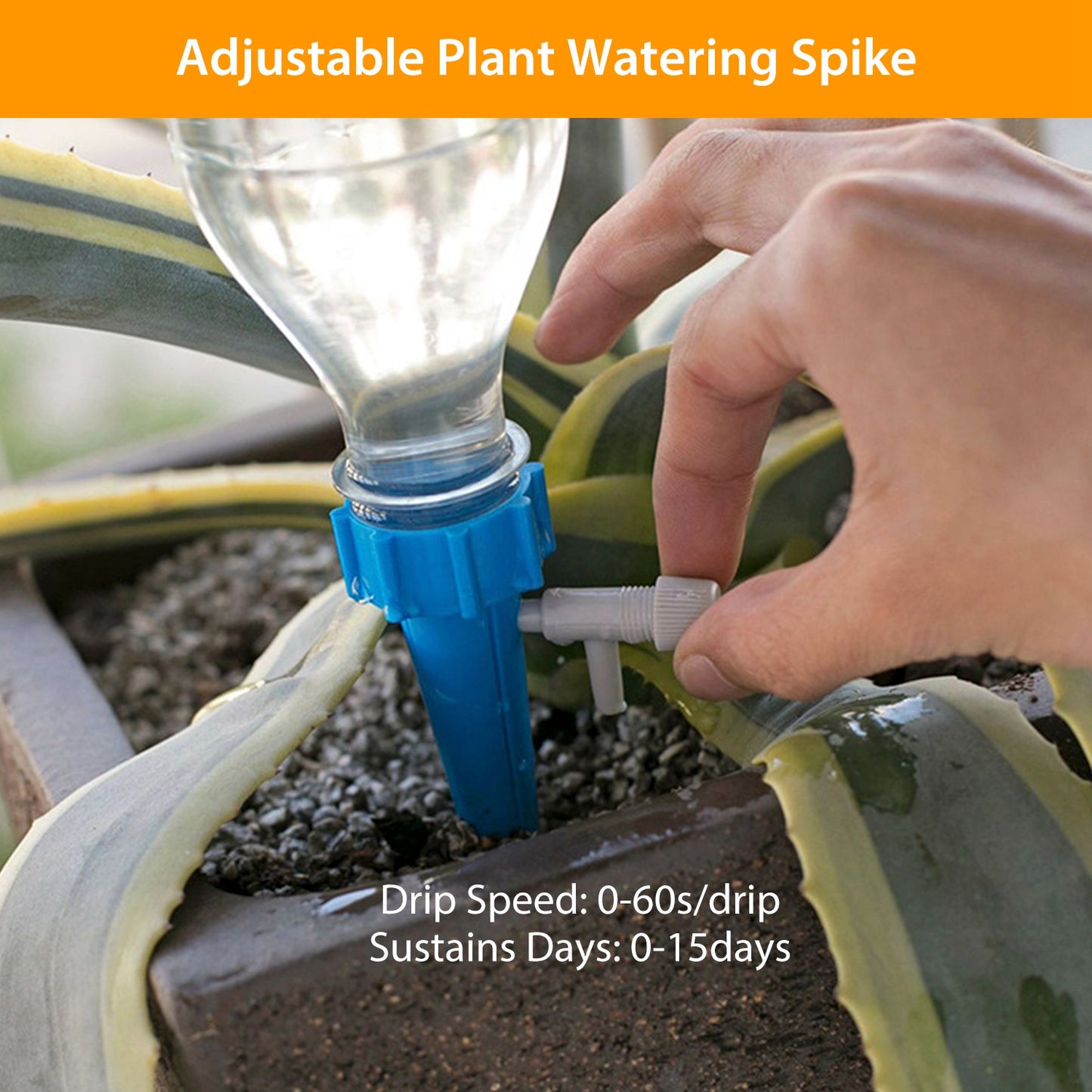 24PCS Self-Watering Spikes – Adjustable Plant Waterers for Indoor/Outdoor Use