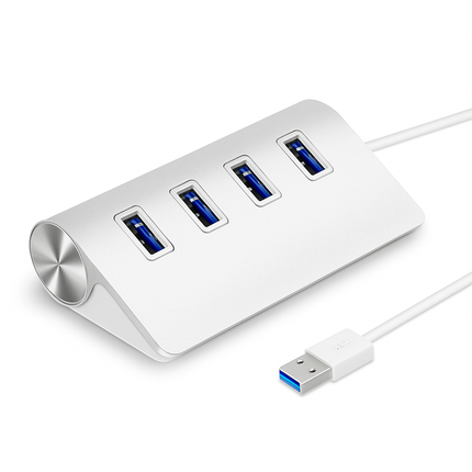 USB 3.0 Hub Aluminum Expansion Dock with Four Ports