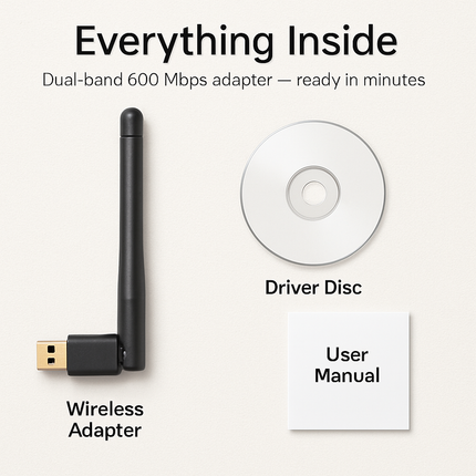 Dual-Band USB WiFi Adapter for Fast Connectivity