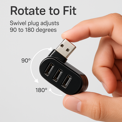 3 Port USB Hub for Easy, Flexible Desktop Expansion