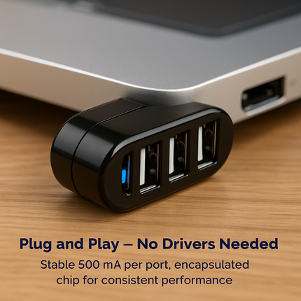 3 Port USB Hub for Easy, Flexible Desktop Expansion