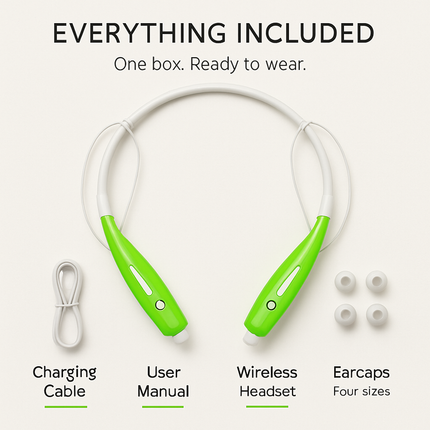 KOCASO Wireless Sports Stereo Hands Free Headset for Phone and Tablet
