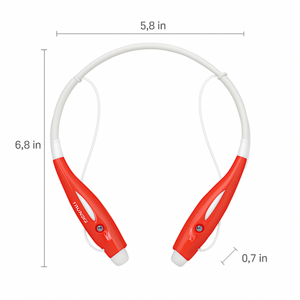 KOCASO Wireless Sports Stereo Hands Free Headset for Phone and Tablet