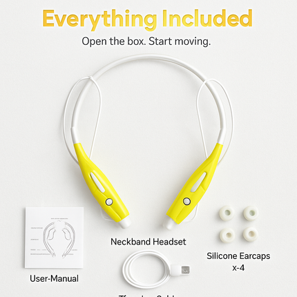 KOCASO Wireless Sports Stereo Hands Free Headset for Phone and Tablet