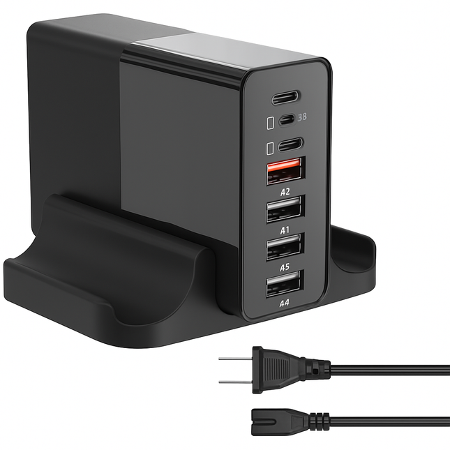 USB Fast Charger 6-Port Multi-Device Station