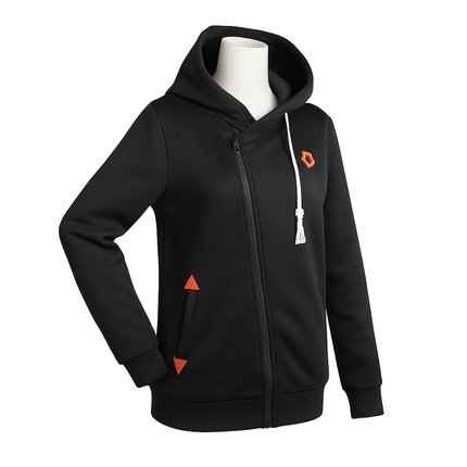 Women\'s Full Zip-up Brushed Inner Hoodie Sweatshirt