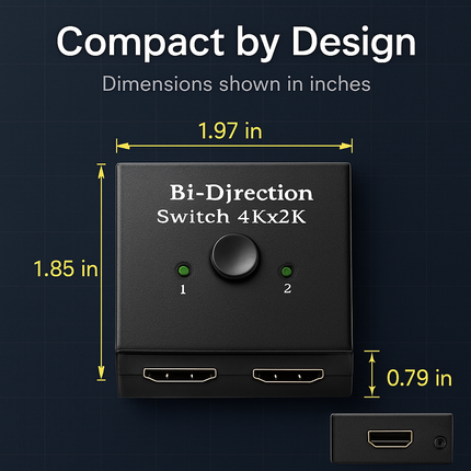 HDMI Bidirectional Splitter Switcher for Two-in-One