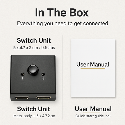 HDMI Bidirectional Splitter Switcher for Two-in-One