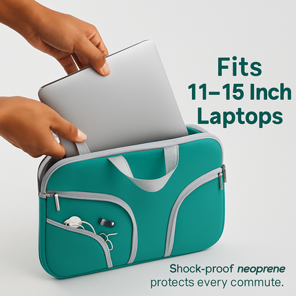 Laptop Sleeve Bag: Slim, Durable Neoprene with Pockets